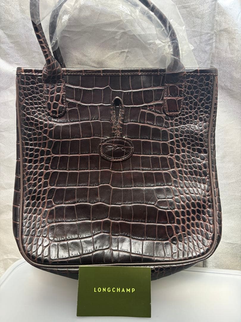 【未使用】ロンシャン 型押しトートバッグ 保存袋付き