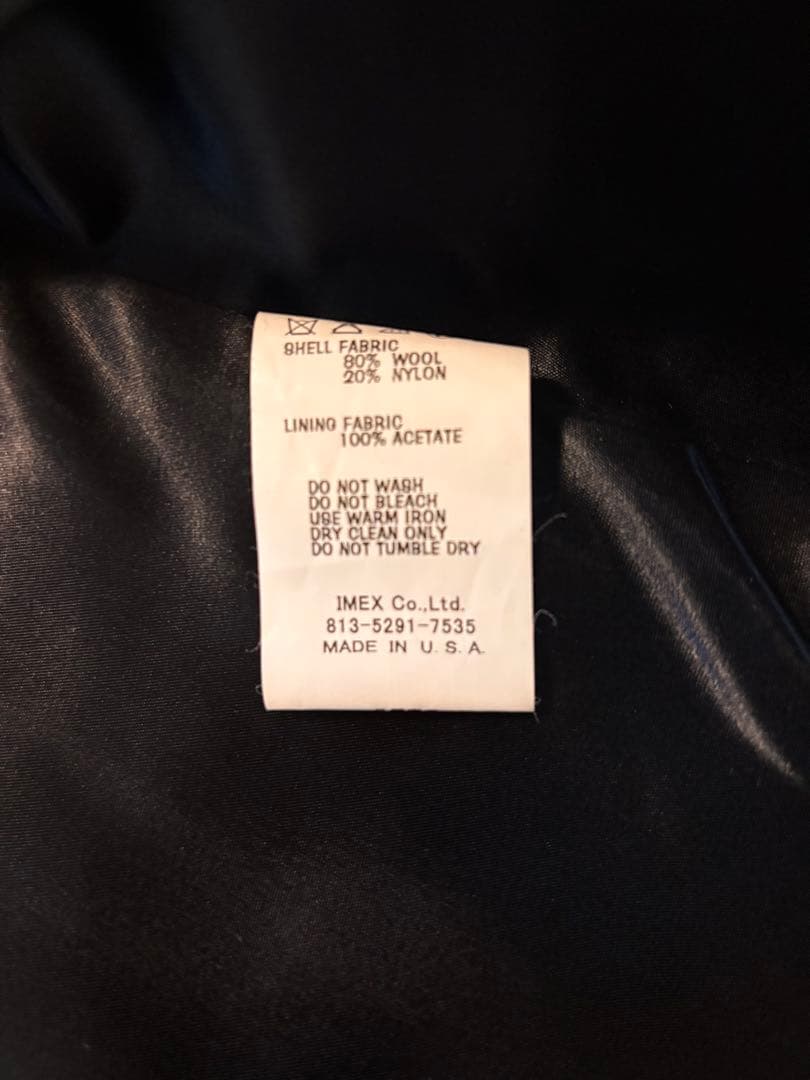 FIDELITY ダークネイビー ショート丈ピーコート Mサイズ