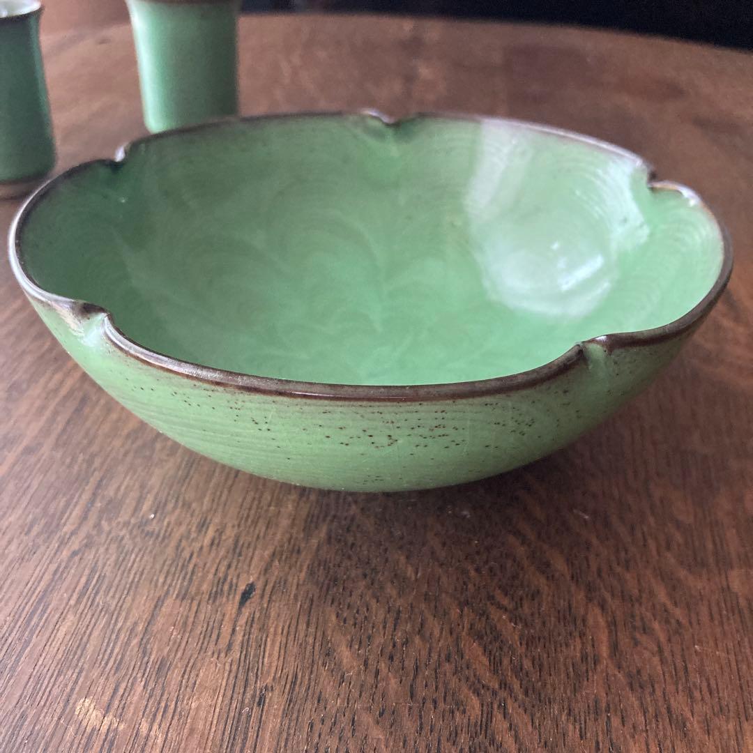 現川焼　臥牛窯　食器　まとめ　珈班碗皿　湯呑　菓子鉢　小皿　茶道具　16点