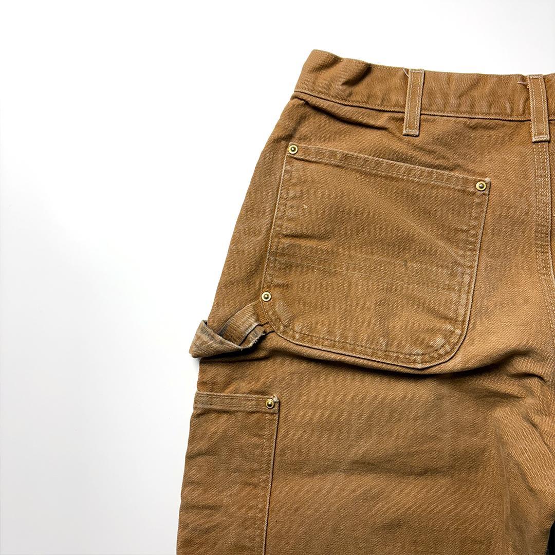 carhartt ダブルニー usa製 W32 L30 ブラウン 鬼フェード