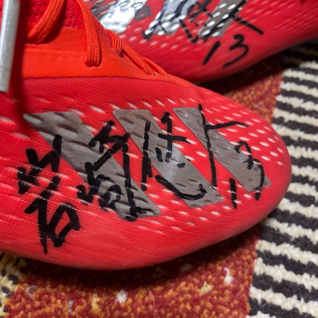 岩崎 悠人選手サイン入り アディダス エックス 18.1 FG/AG(レッド)