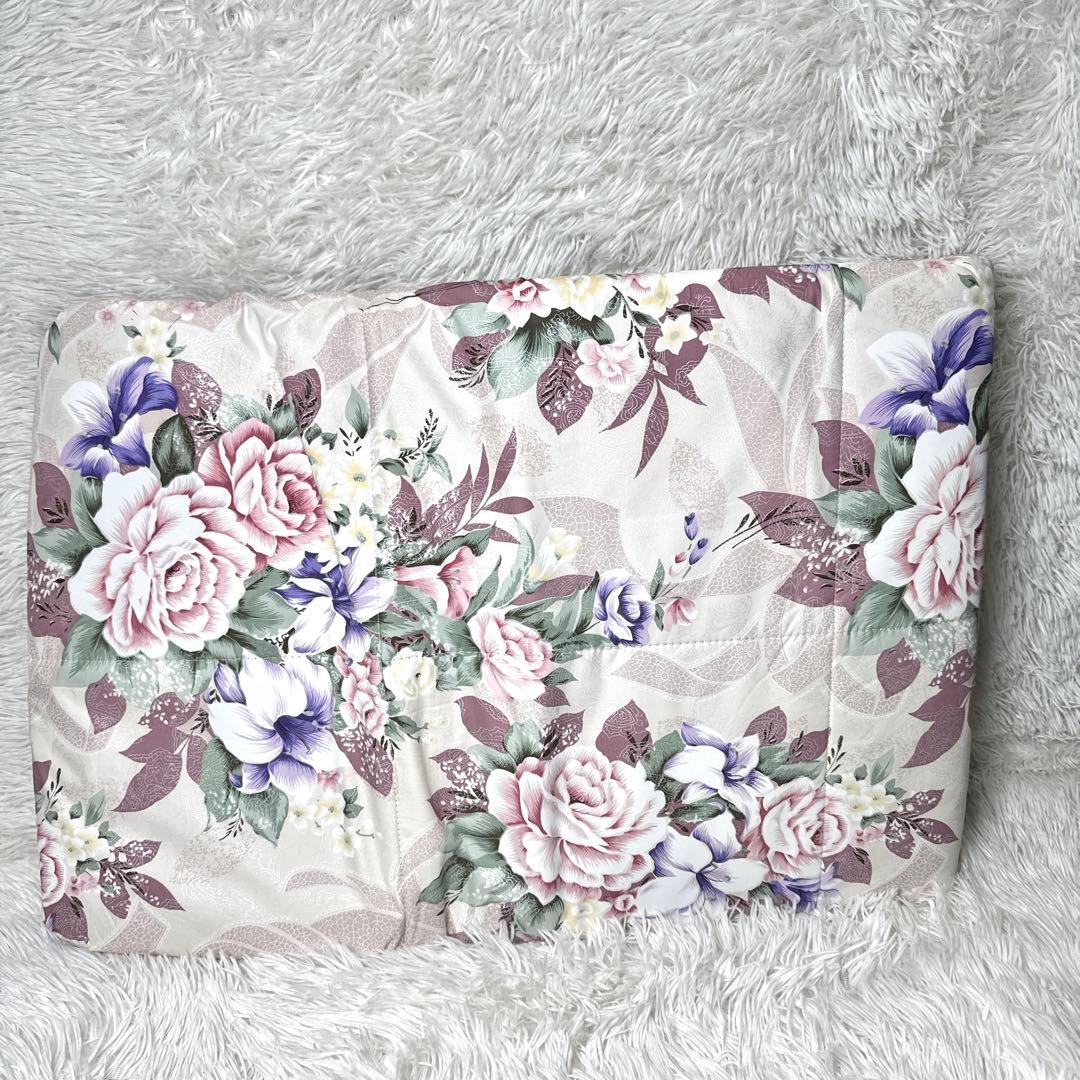 未使用✨️真綿布団 肌掛布団 シルク1.1キロ シングル150×200cm 花柄