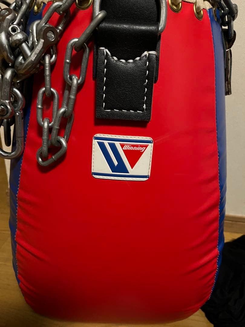 Winning ウイニング　タイミングバッグ　サンドバッグ 赤/青 チェーン付き