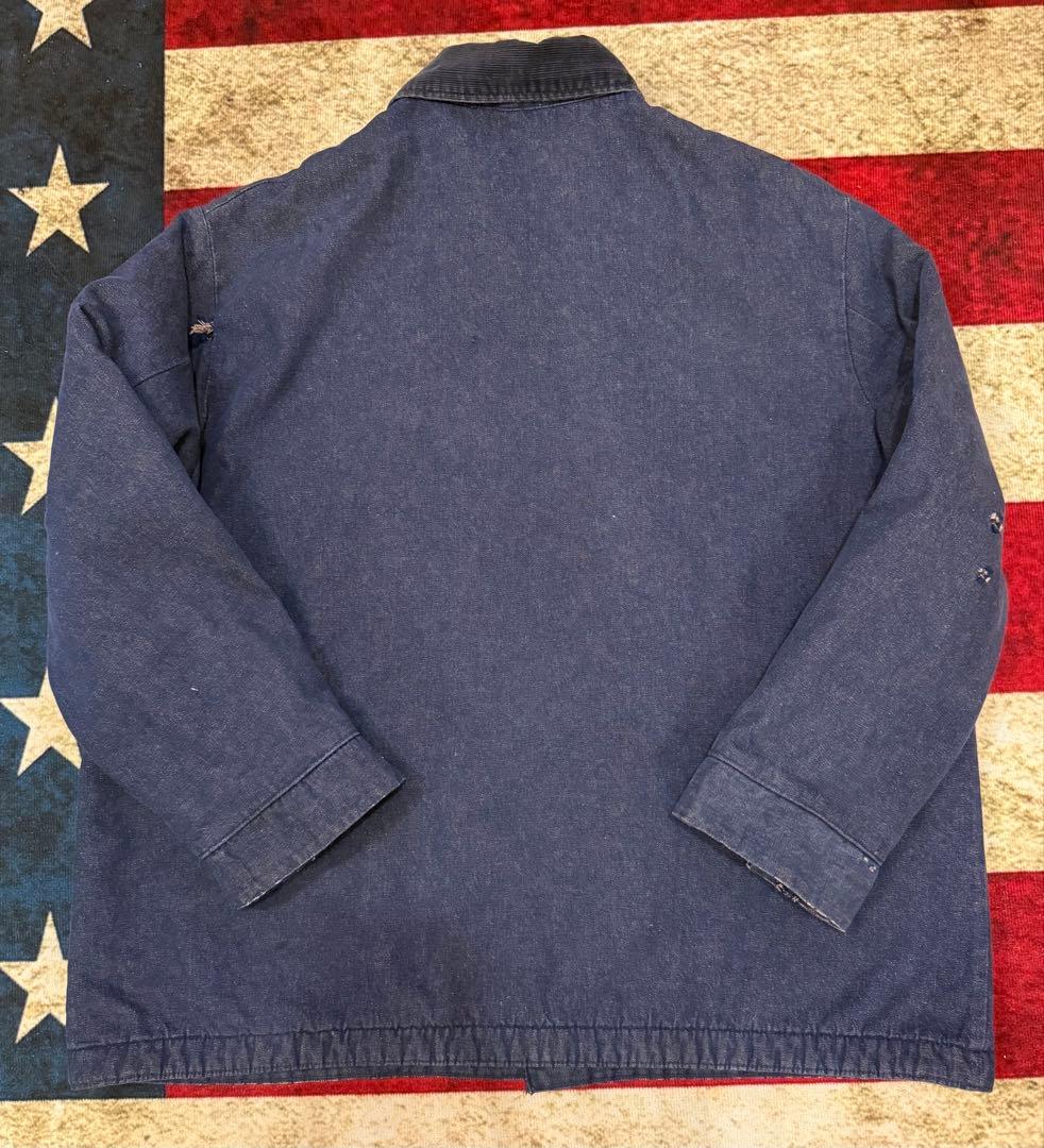 70年代 ブルーベル ラングラー デニムカバーオール ブランケット裏地付き 濃紺