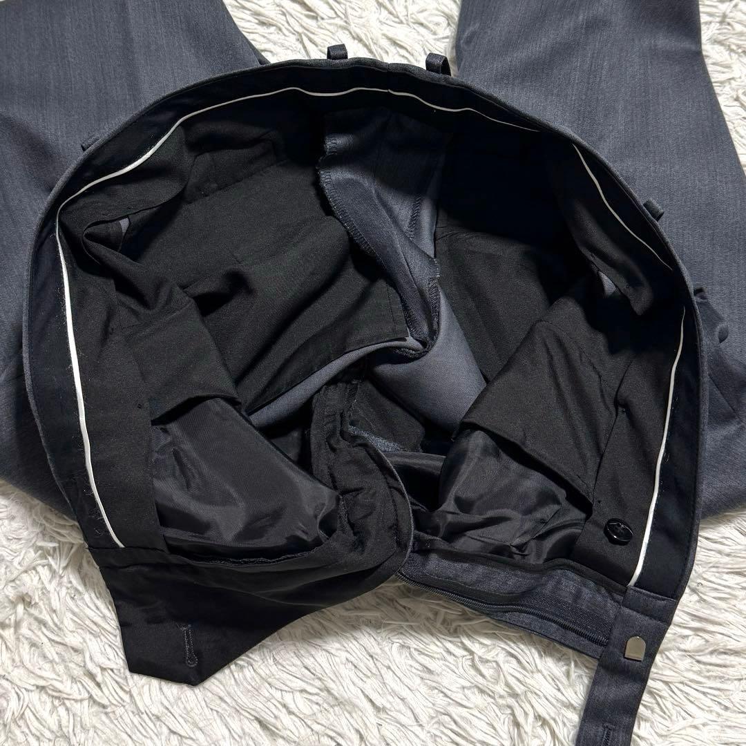 極美品 シルク混 スーツセレクト 光沢 スリーピース セットアップ スーツ A7