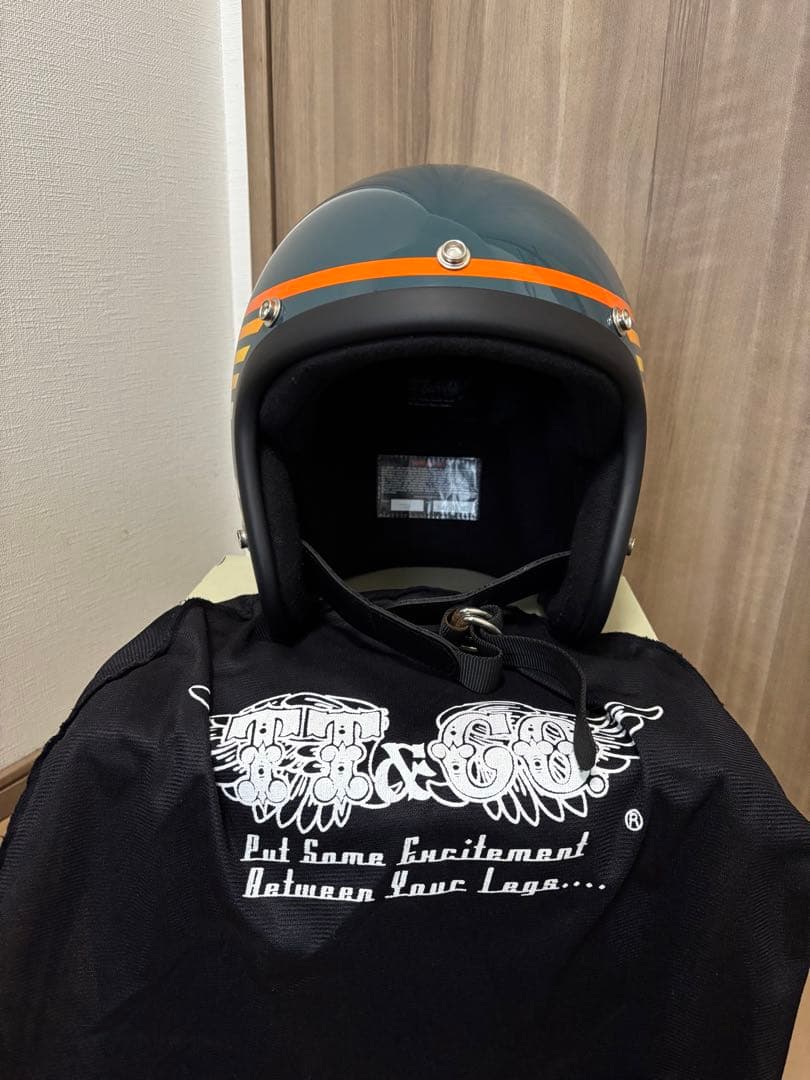 TT&CO ジェットヘルメット スーパーマグナム ミラーシールド付き