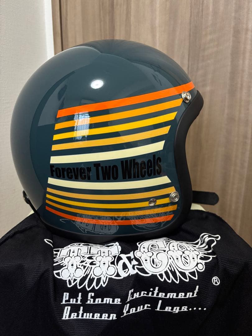 TT&CO ジェットヘルメット スーパーマグナム ミラーシールド付き