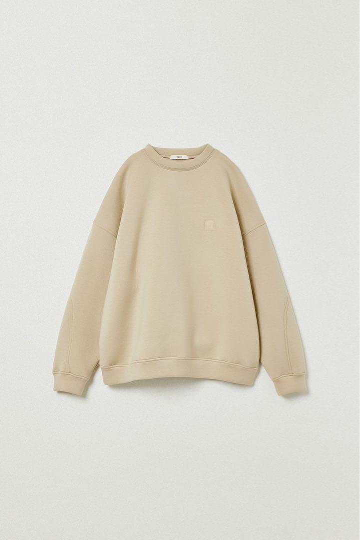 トップス 2025AW Eaphi LEATHER PATCH SWEATSHIRT