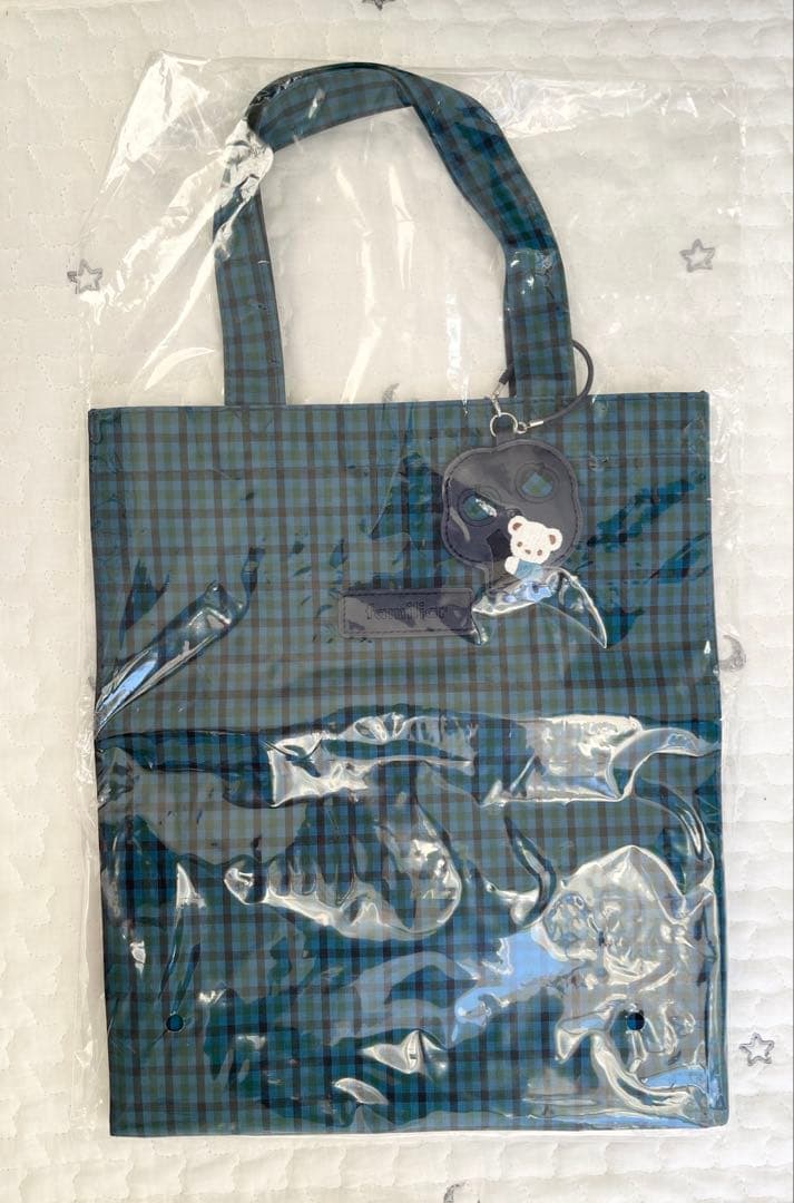 新品未使用タグ付き　ファミリア　チェック　 トートバッグ　大　青