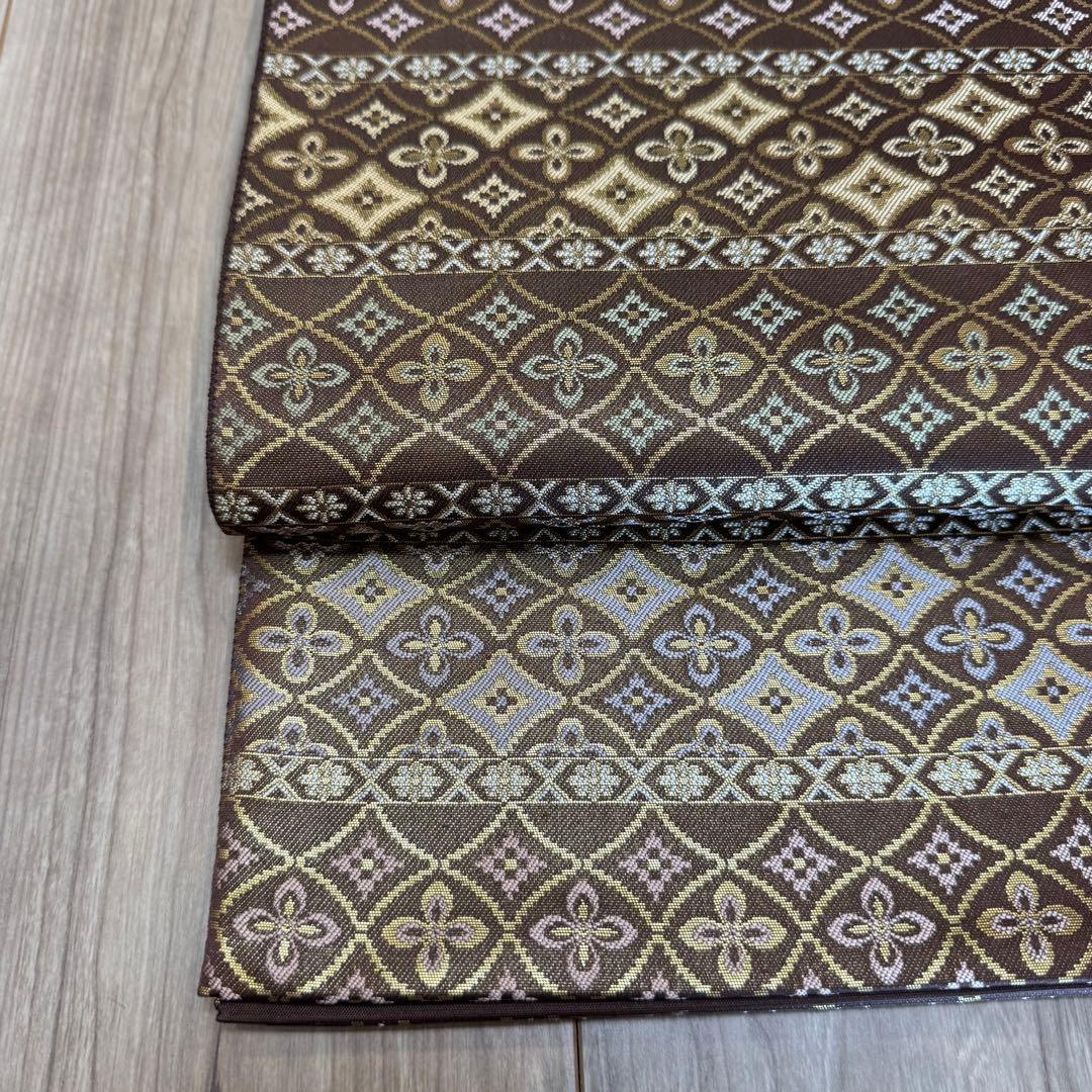 超美品　西陣織 箔屋清兵衛 六通柄　袋帯 正絹 逸品　正絹　現代　着物　455