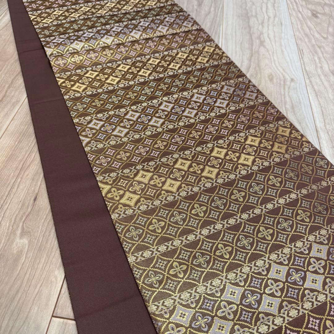 超美品　西陣織 箔屋清兵衛 六通柄　袋帯 正絹 逸品　正絹　現代　着物　455