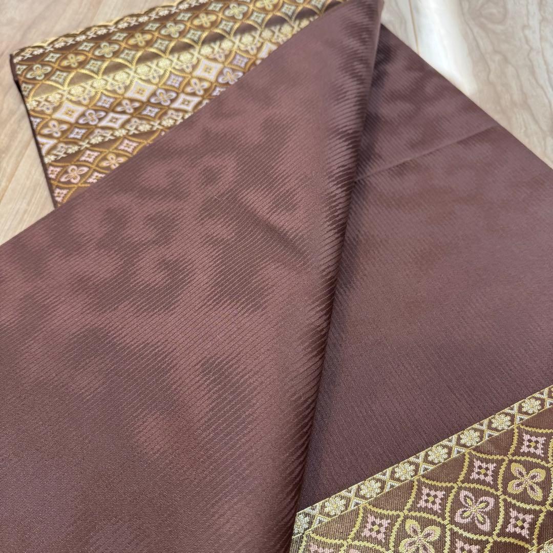 超美品　西陣織 箔屋清兵衛 六通柄　袋帯 正絹 逸品　正絹　現代　着物　455