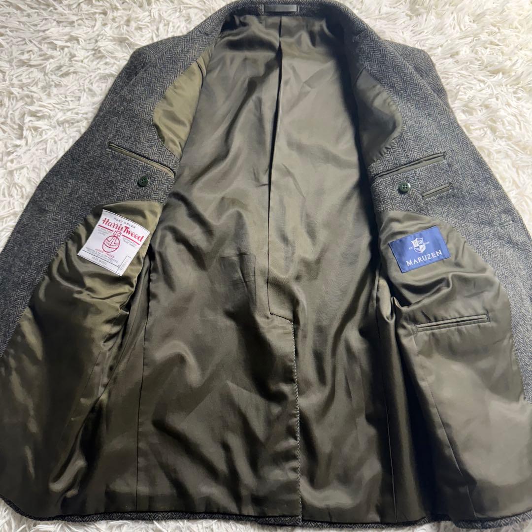 ハリスツイード 丸善 ヘリンボーン テーラードジャケット A7 L〜XL相当