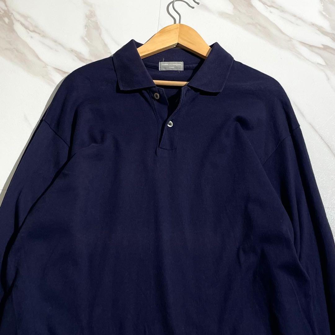 トップス CDG HOMME Tanaka Knit Polo Shirt Navy L