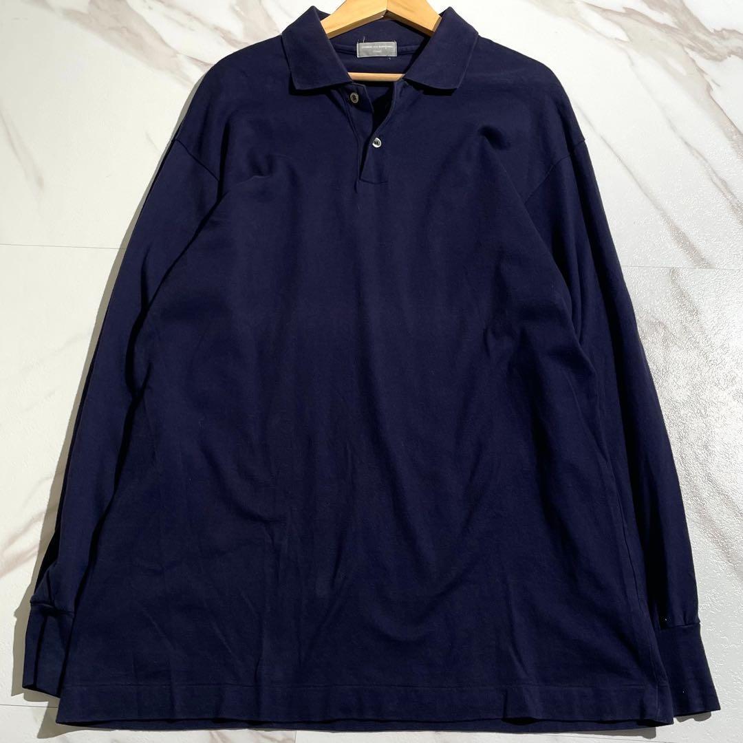 トップス CDG HOMME Tanaka Knit Polo Shirt Navy L