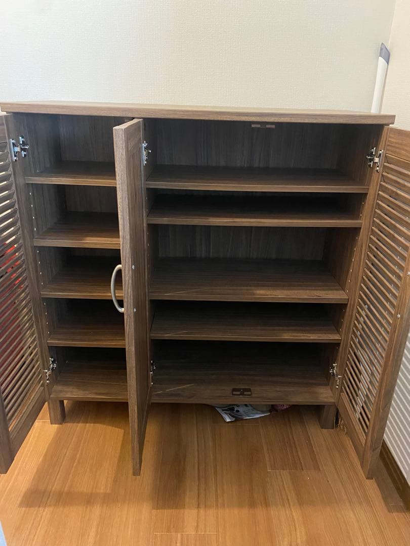 【美品】ニトリ シューズボックス ミラー付き 玄関収納 幅90cm 送料込み