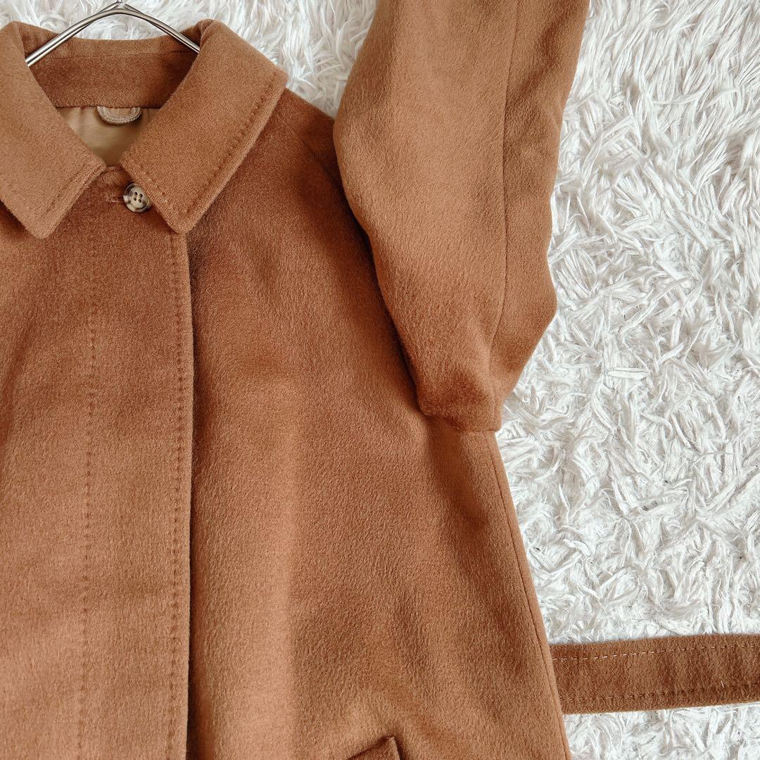 超希少⁂美品⁂ポールスチュアート⁂ロングベルテッドコート　ビキューナ　キャメル