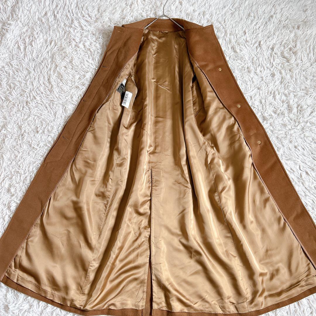 超希少⁂美品⁂ポールスチュアート⁂ロングベルテッドコート　ビキューナ　キャメル