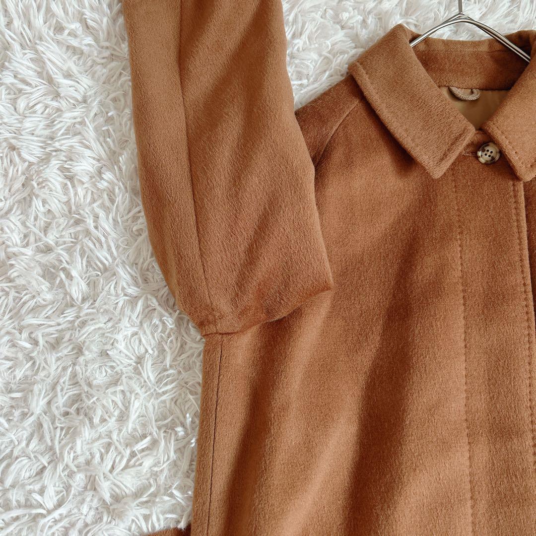 超希少⁂美品⁂ポールスチュアート⁂ロングベルテッドコート　ビキューナ　キャメル