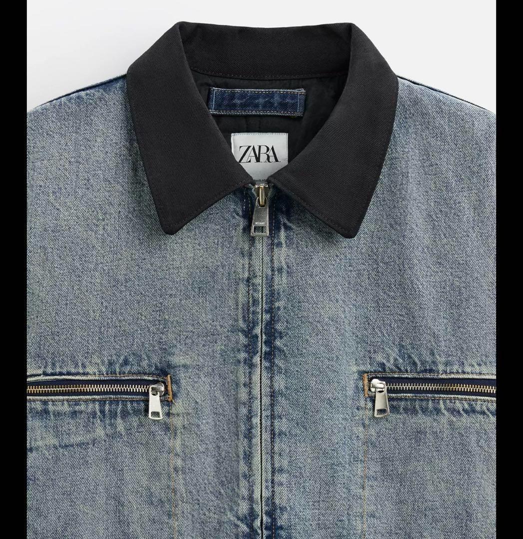 ZARA コントラストカラー デニムジャケット　M