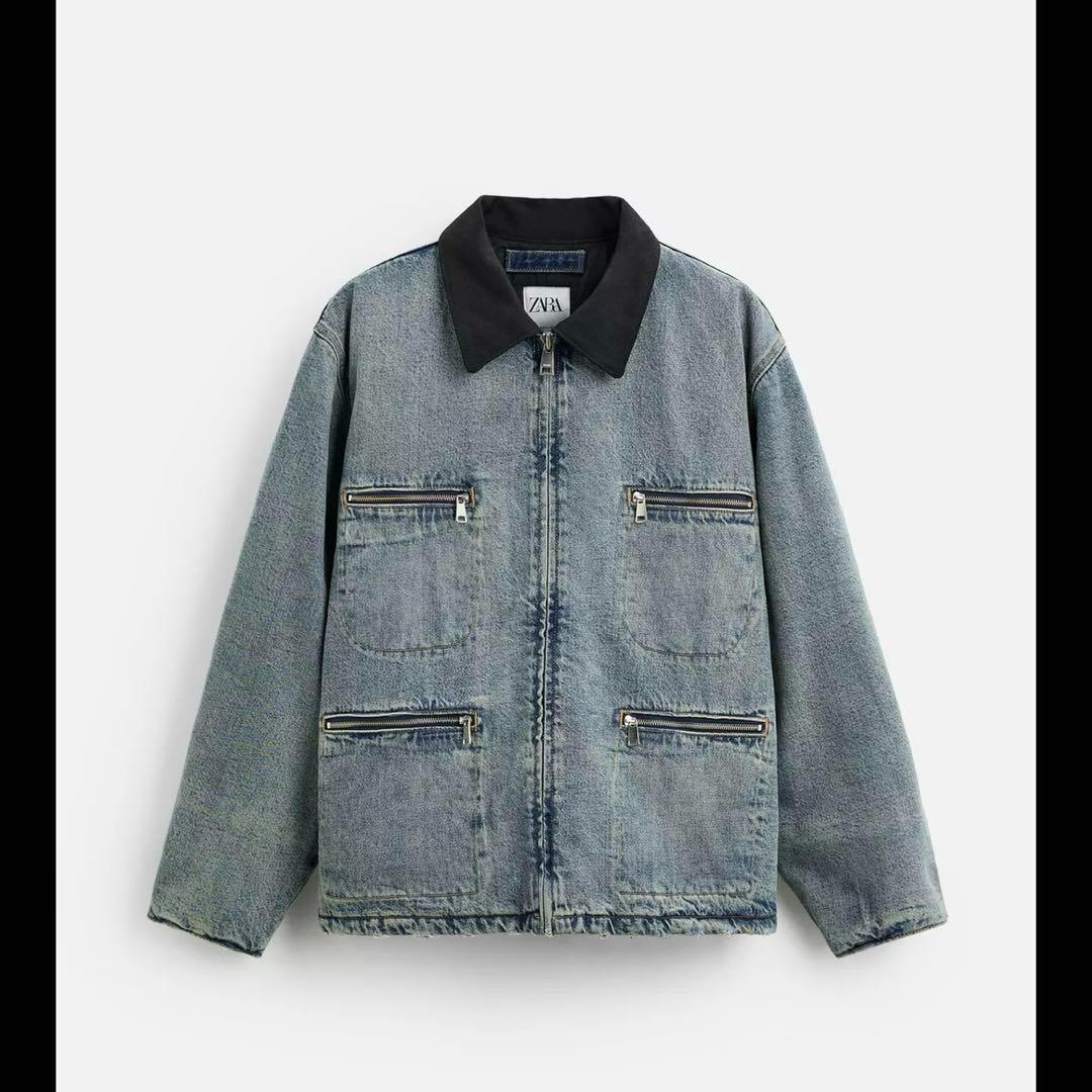 ZARA コントラストカラー デニムジャケット　M