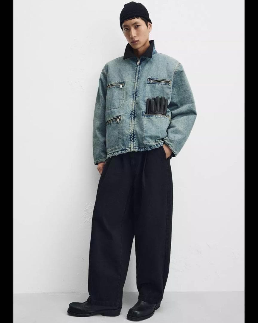 ZARA コントラストカラー デニムジャケット　M