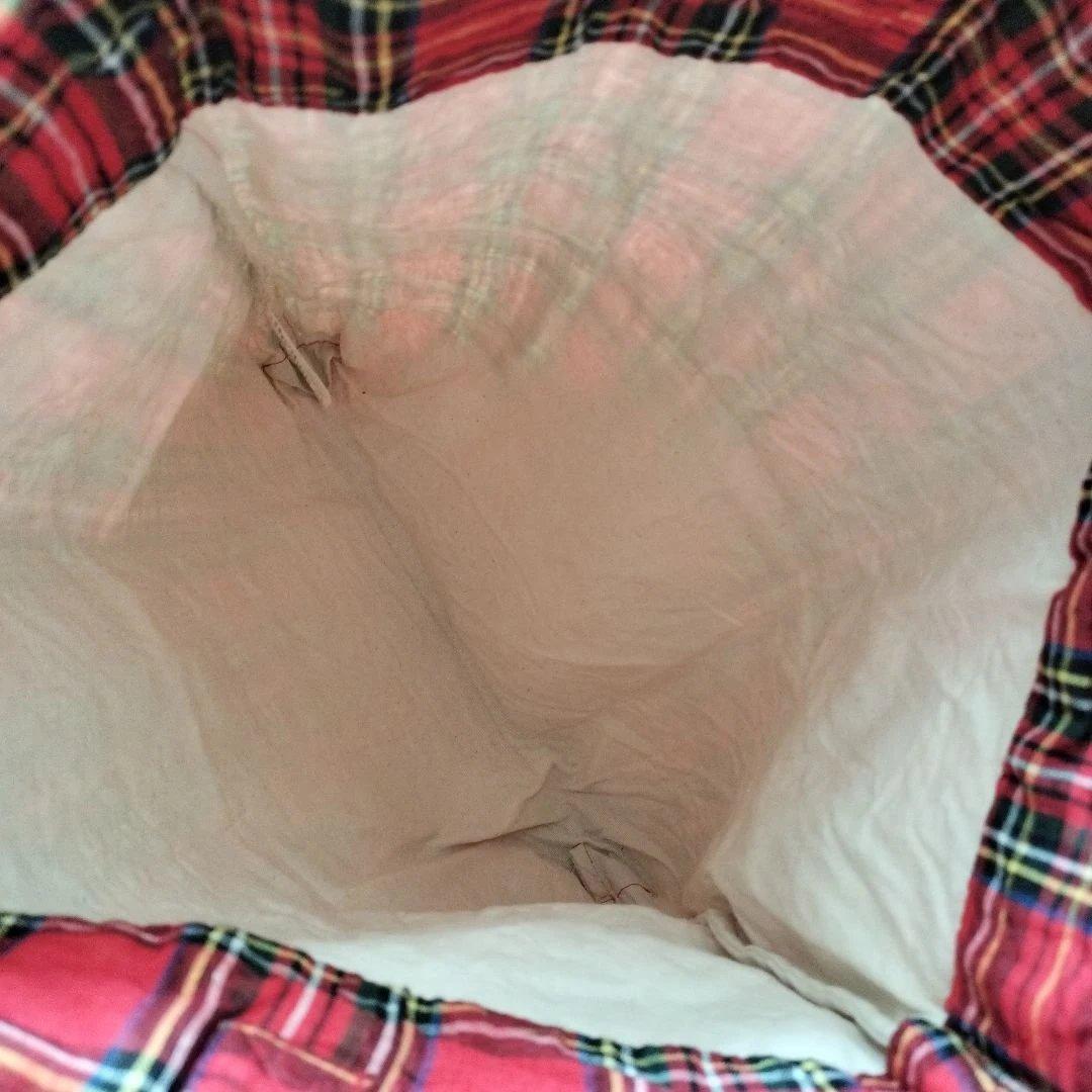 オールドマンテーラー　トートバッグ　赤チェック