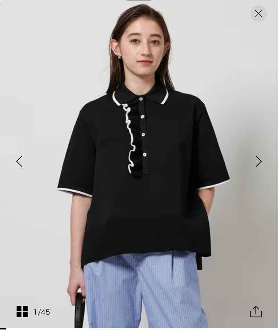 UNITED ARROWS ミニマルフリル ニット 5SL