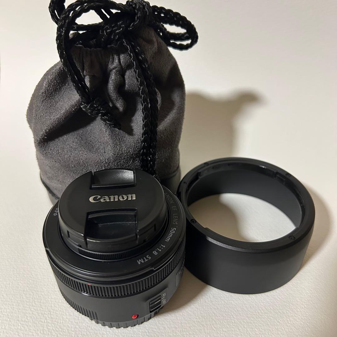 Canon 単焦点 EF50mm F1.8 STM プロテクター付き