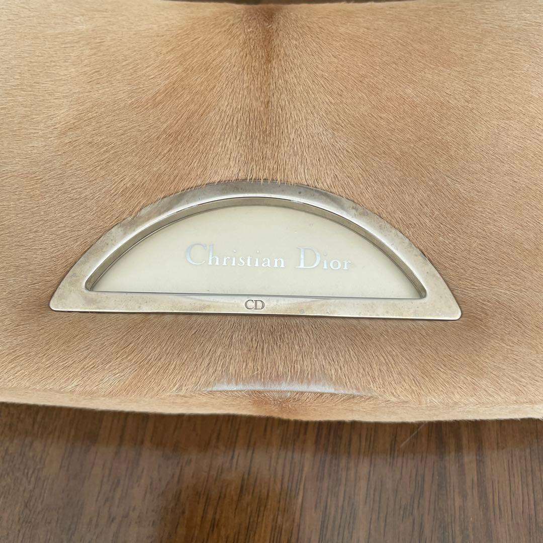 Dior　ディオール　ハラコ　ベージュ　ショルダー　バック