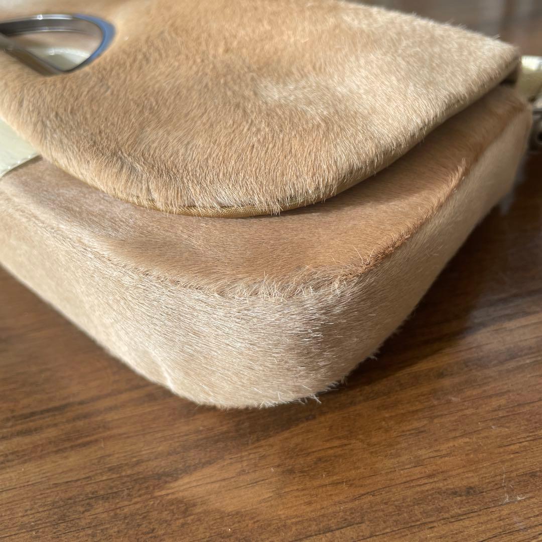 Dior　ディオール　ハラコ　ベージュ　ショルダー　バック