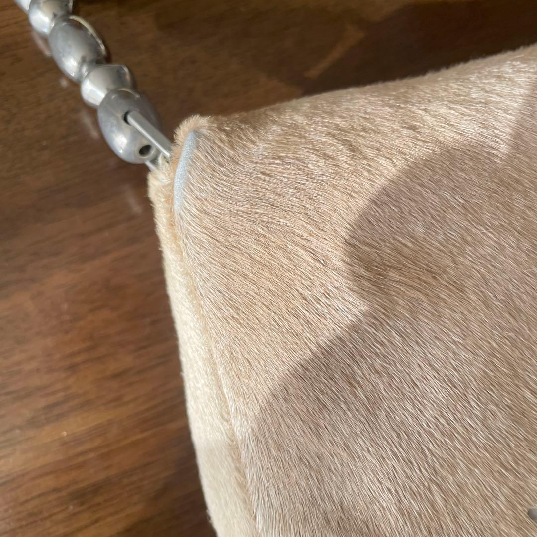 Dior　ディオール　ハラコ　ベージュ　ショルダー　バック