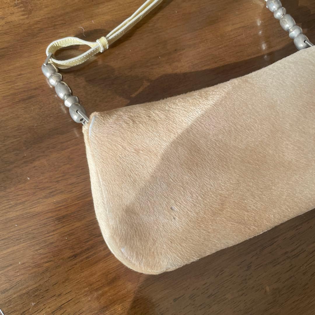 Dior　ディオール　ハラコ　ベージュ　ショルダー　バック