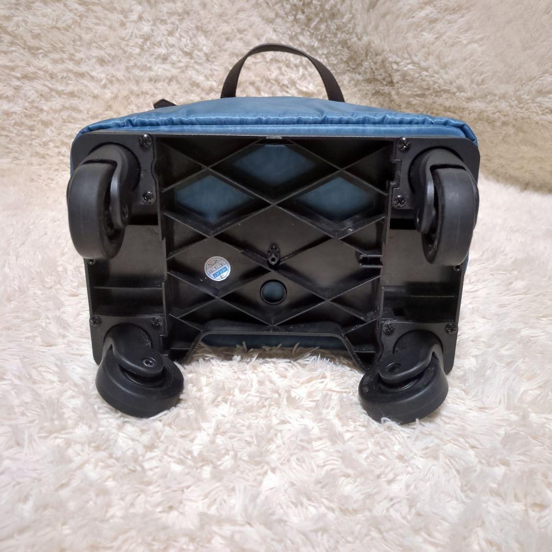 美品！SWANY　キャリーバッグ　ショッピングバッグ　レオパード　グリーン　4輪