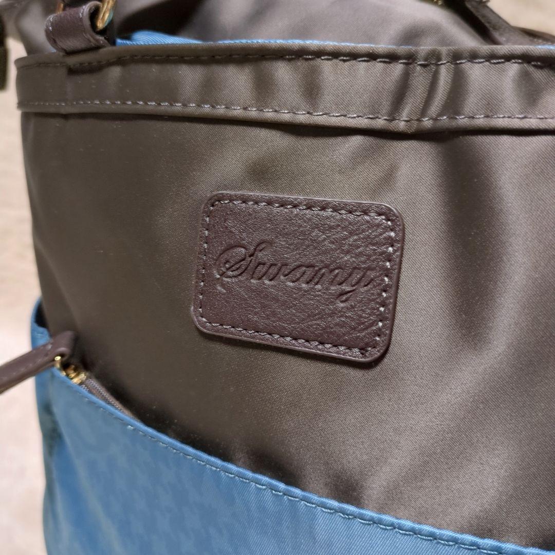 美品！SWANY　キャリーバッグ　ショッピングバッグ　レオパード　グリーン　4輪