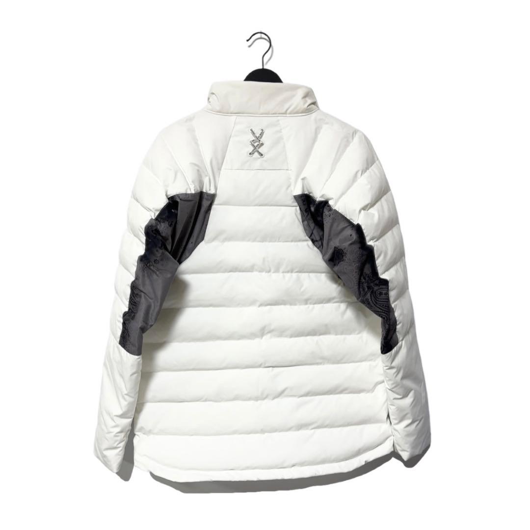 新品 ラッセルノ ゴルフ パデッド ジャケット ペイズリー ホワイト M 4