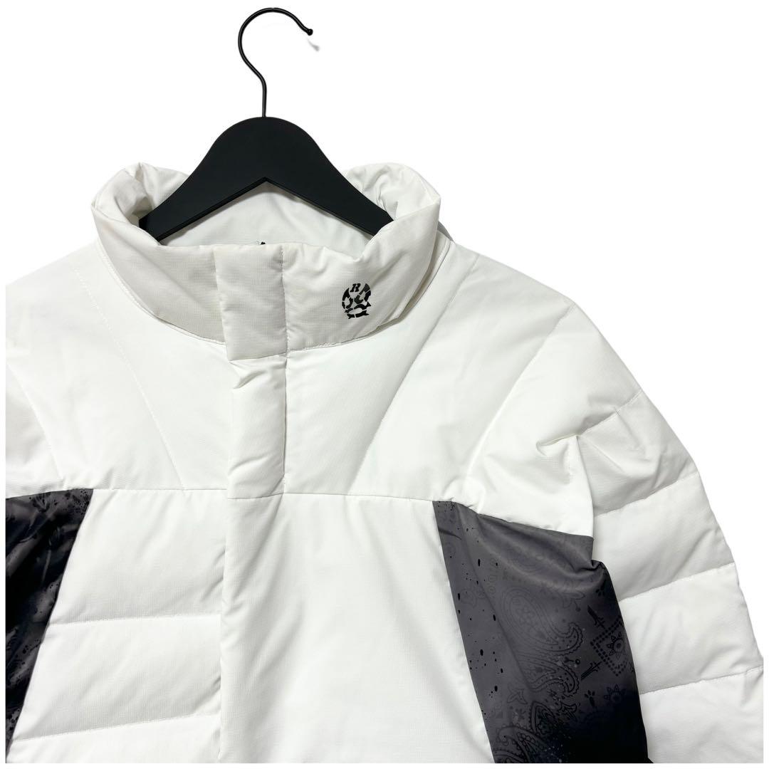新品 ラッセルノ ゴルフ パデッド ジャケット ペイズリー ホワイト M 4