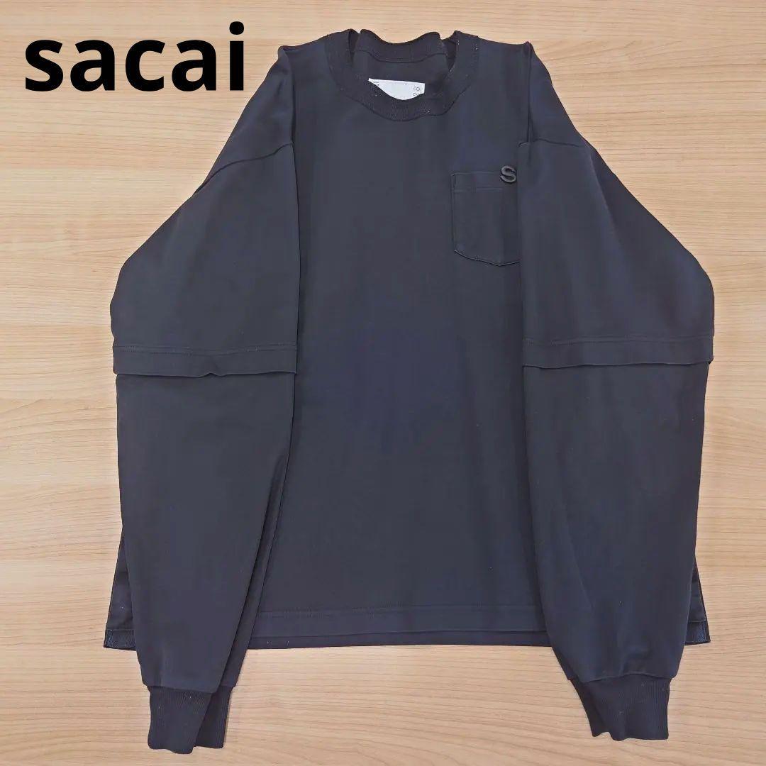 sacai サカイ メンズ2023年秋冬Mサイズ ロング Tシャツ 長袖