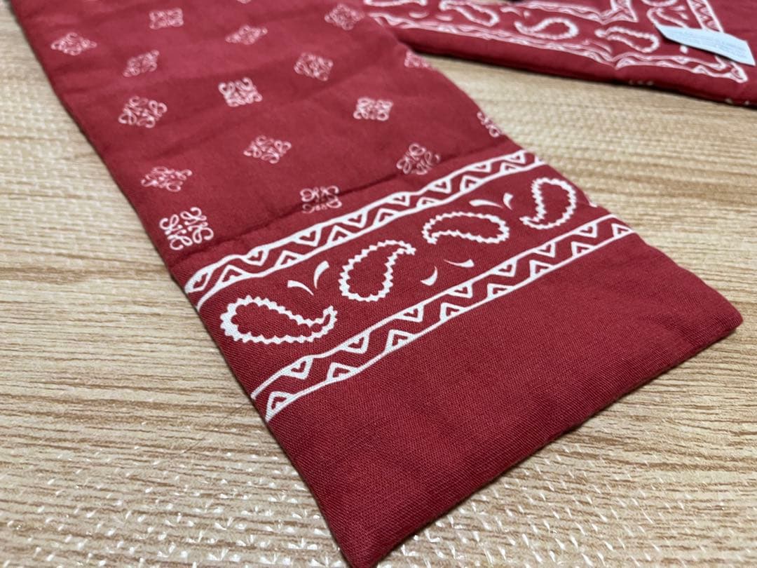 美品 メンズ LOEWE (ロエベ ) ペイズリー風バンダナ柄ストール