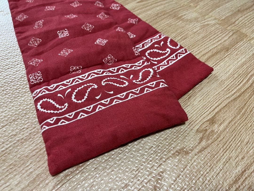 美品 メンズ LOEWE (ロエベ ) ペイズリー風バンダナ柄ストール