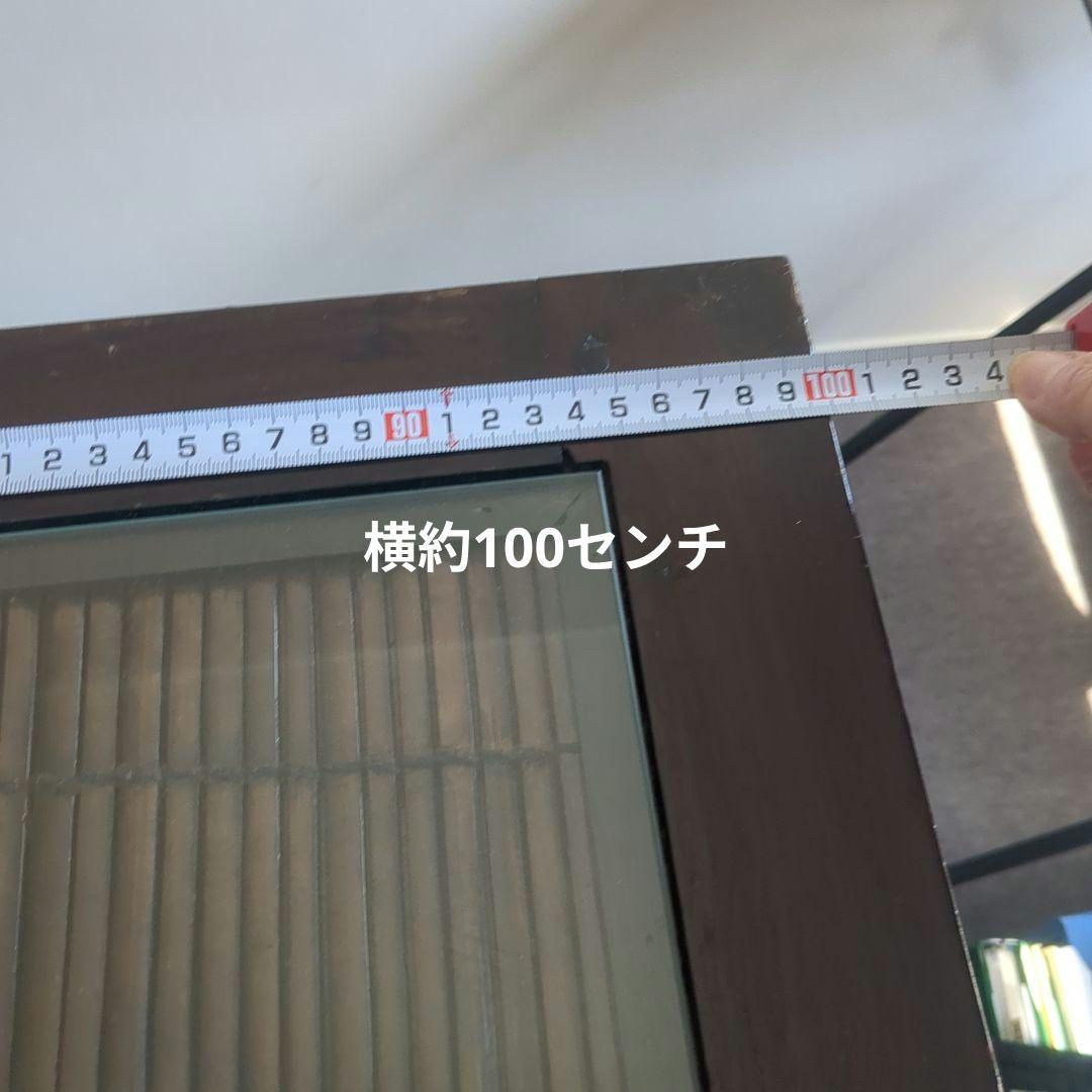 アンティーク　木製キャビネット ガラス天板付き(引き取りの方は9,000円)