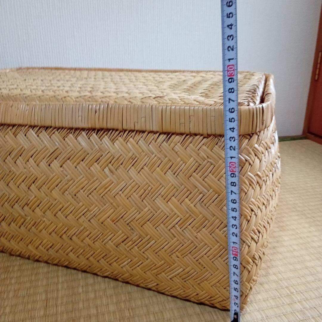 鳥越すず竹竹細工行李かご(大型67cm)