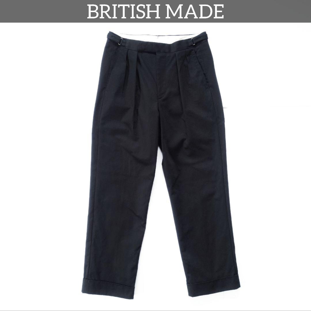 BRITISH MADE　オフィサーパンツ　ブラック 黒 M　archive