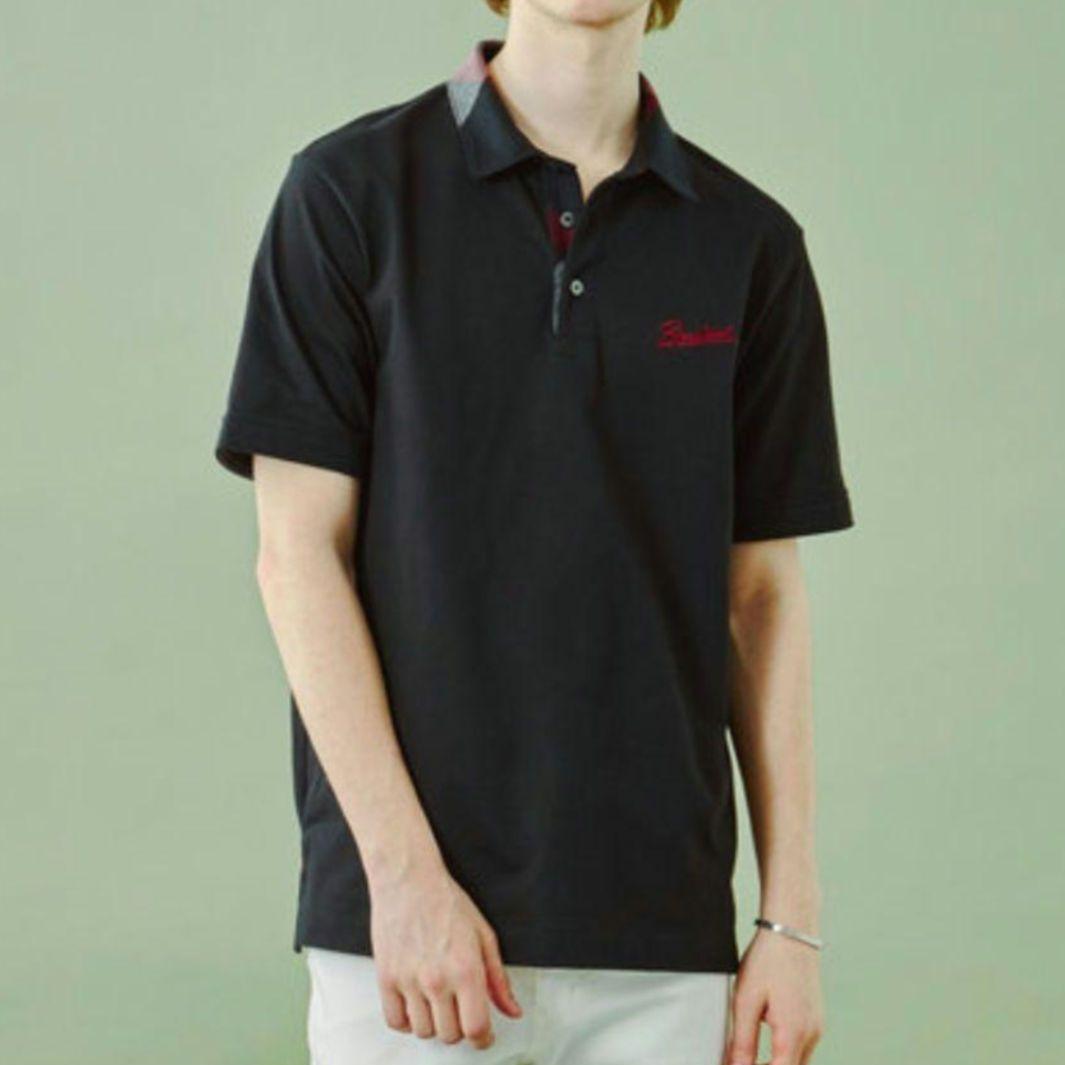 【新品】ブラックレーベルクレストブリッジ　ポロシャツ　黒　L　バーバリー　197