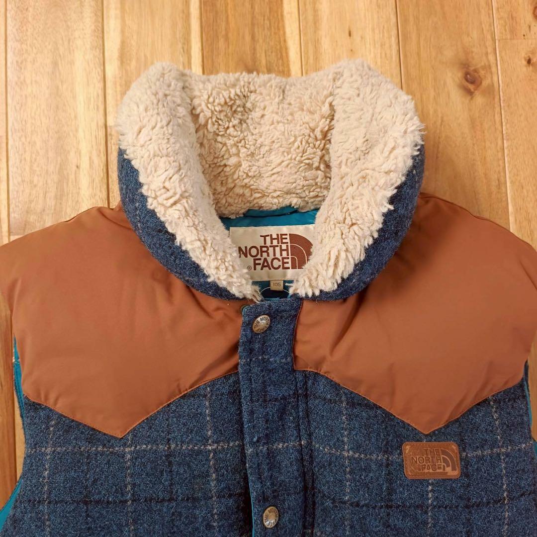 THE NORTH FACE チェック柄　ダウンベスト　メンズXL