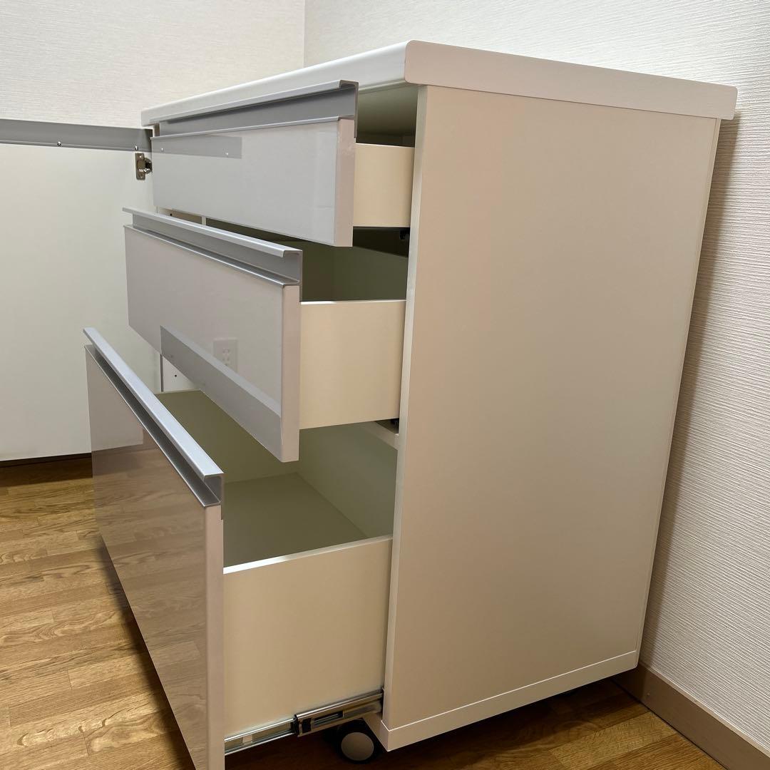 パモウナ　キッチンカウンター キャスター付き