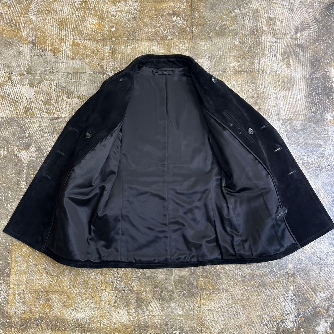 TOM FORD トムフォード カシミアスエードピーコート ブラック サイズ48