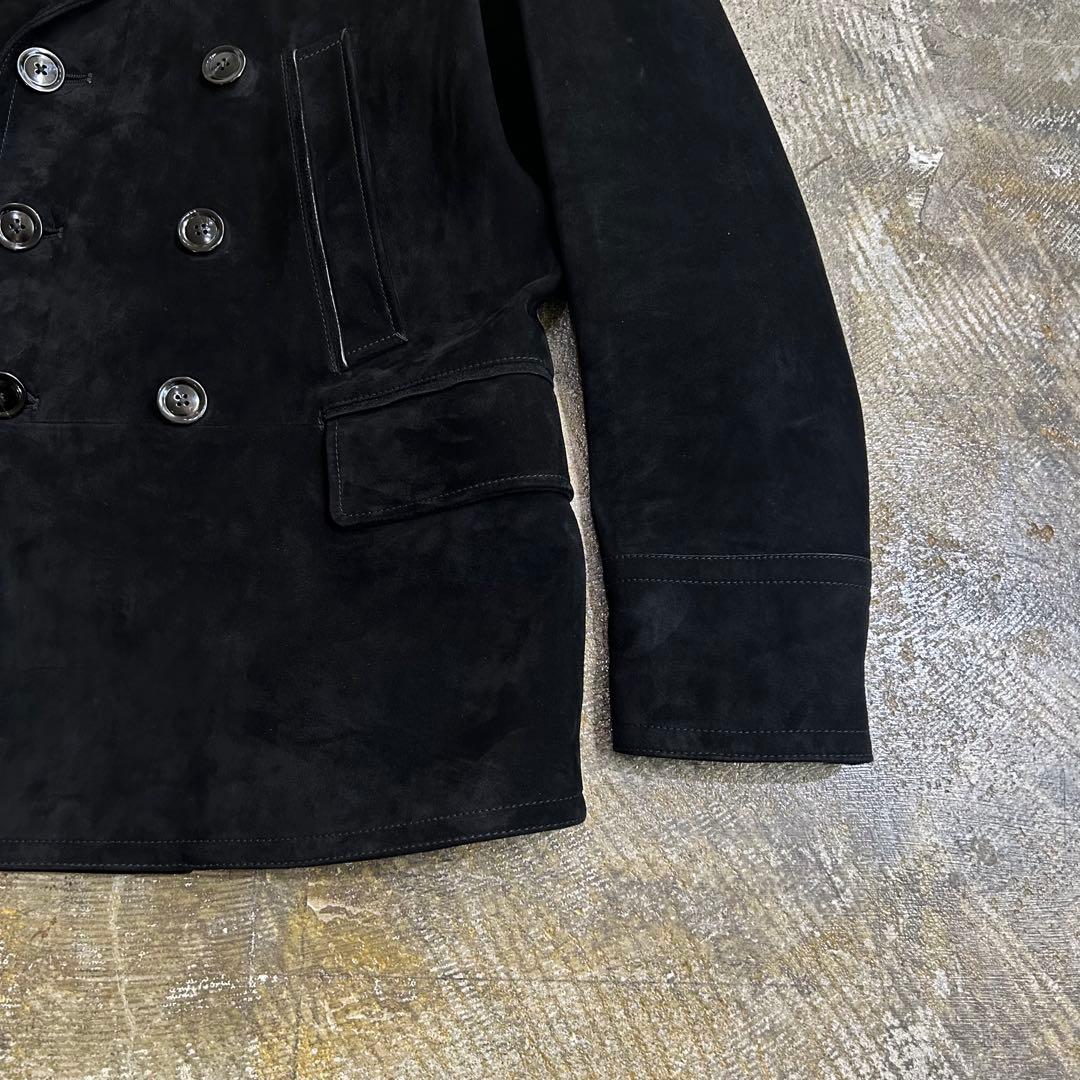 TOM FORD トムフォード カシミアスエードピーコート ブラック サイズ48