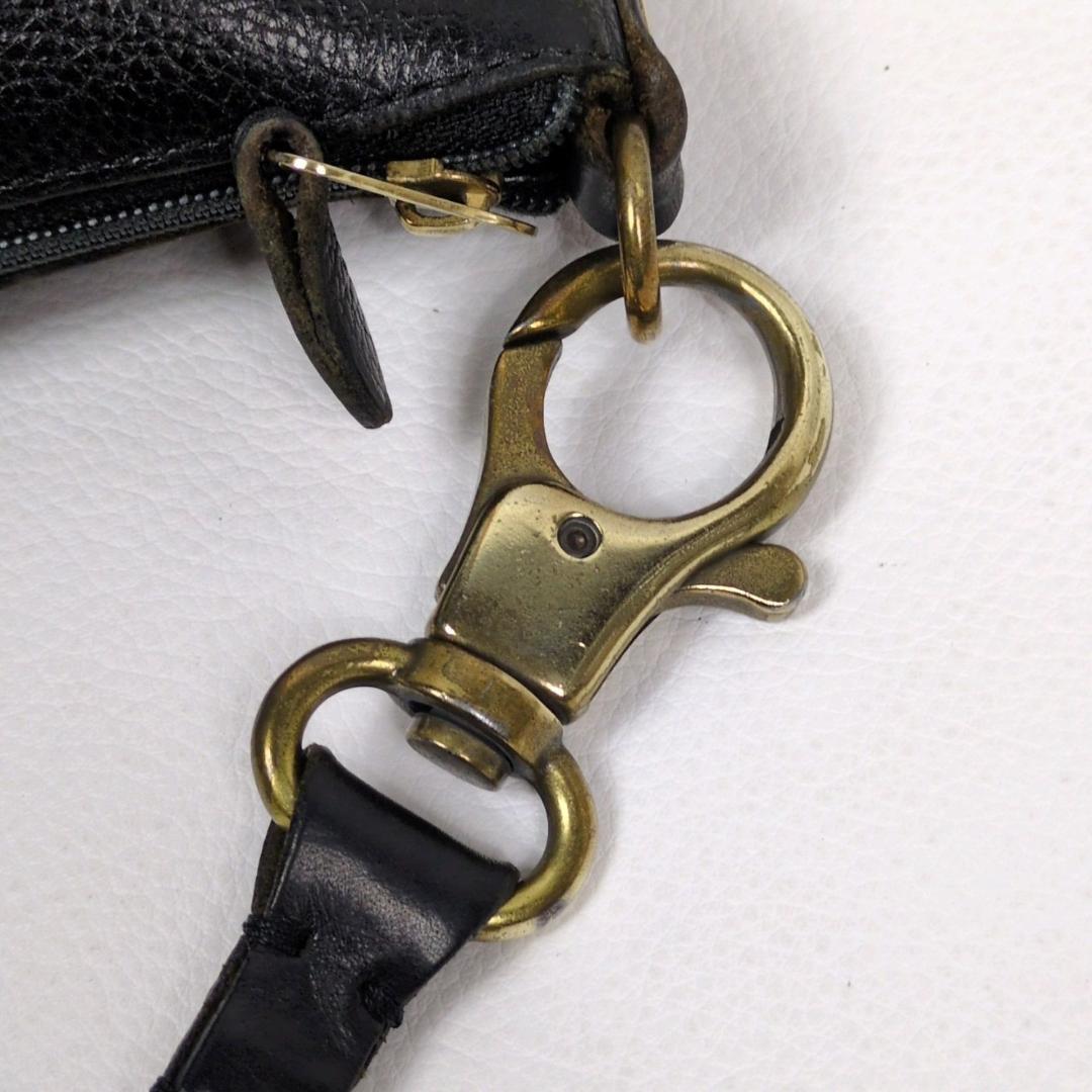 イルビゾンテ　ショルダーバッグ　ハンドバッグ　ブラック　2way　シボ