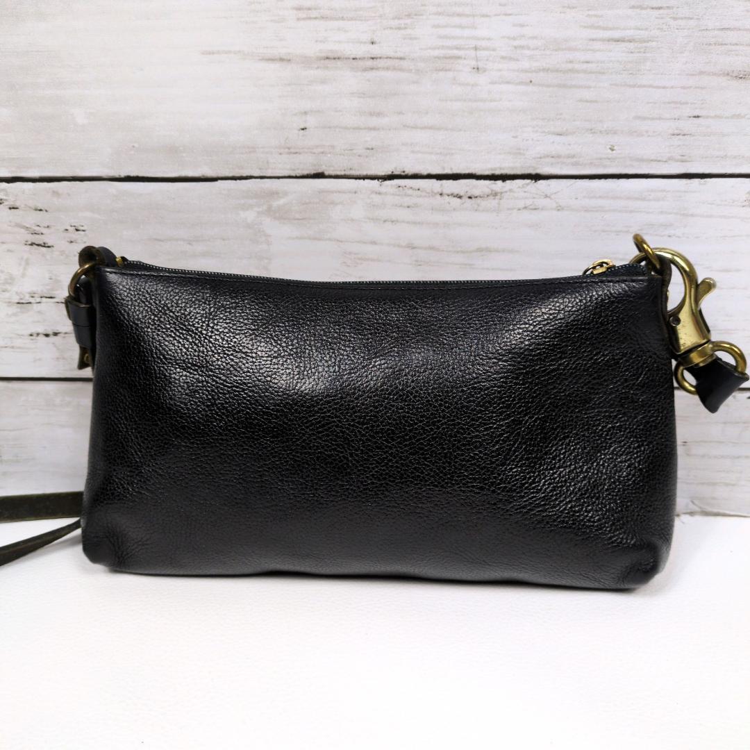 イルビゾンテ　ショルダーバッグ　ハンドバッグ　ブラック　2way　シボ